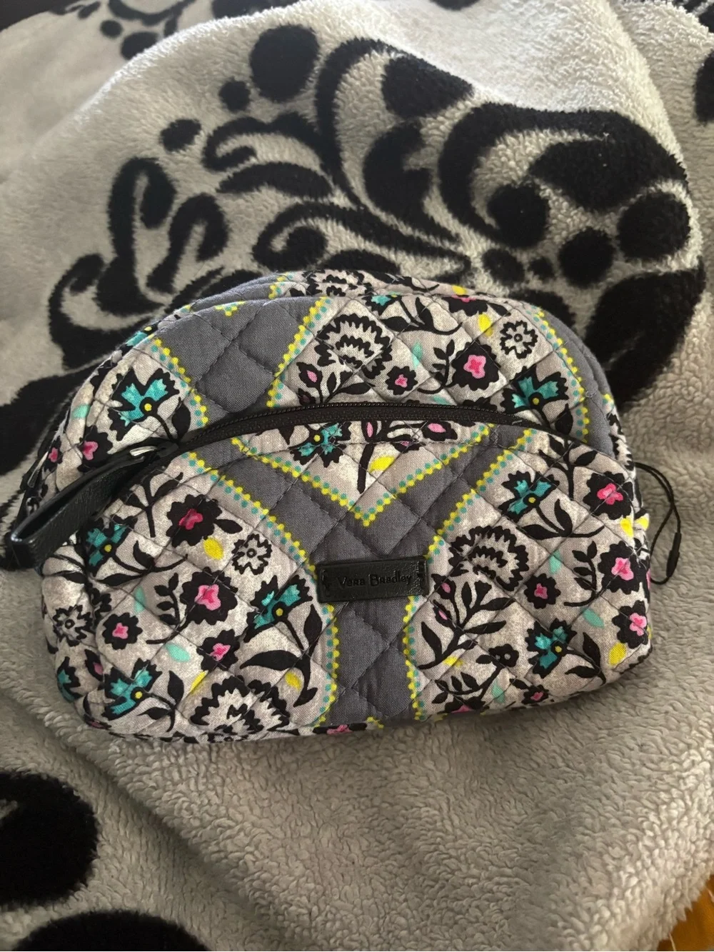 Vera Bradley RetiredHeritage Leaf Cosmetic Bag Quilted Cotton Makeup Case Pouch